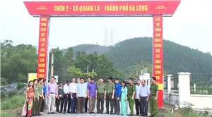 Đoàn Thanh niên Công an thành phố hỗ trợ xây dựng nông thôn mới nâng cao tại xã Quảng La