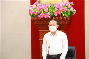 Tỉnh ủy Quảng Ninh làm việc với BCĐ Bầu cử, BCĐ phòng chống dịch TP Hạ Long