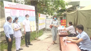 Phường Cao Xanh tổ chức diễn tập bầu cử trong khu vực dân cư bị phong tỏa do dịch bệnh covid-19
