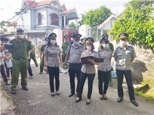 Cưỡng chế thi hành án dân sự tại tổ 4, khu 2, phường Đại Yên