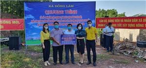 Xã Đồng Lâm: Tiếp nhận ủng hộ và Phát động đợt thi đua 60 ngày cao điểm hoàn thành chương trình xây dựng nông thôn mới năm 2021
