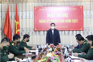 Đảng ủy quân sự thành phố tổ chức phiên họp cuối năm đánh giá quá trình lãnh đạo thực hiện nhiệm vụ năm 2021