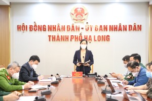 PCT UBND tỉnh Nguyễn Thị Hạnh kiểm tra cong tác phòng, chống dịch covid-19 tại Hạ Long