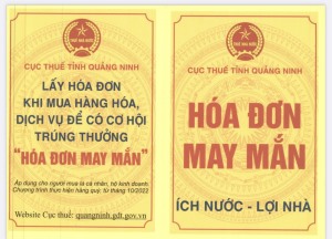 Mua hàng lấy hóa đơn, cơ hội trúng giải “ Hóa đơn may mắn”