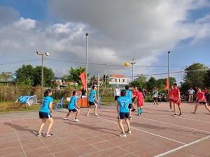 Xã Lê Lợi tổ chức giải bóng chuyền, giao lưu dân vũ chào mừng kỷ niệm 92 năm ngày thành lập MTTQ Việt Nam