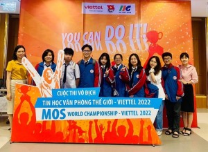 Cuộc thi Vô địch Tin học văn phòng thế giới - Viettel 2022: Trường THPT Chuyên Hạ Long có 7/8 học sinh đạt chứng chỉ MOS quốc tế 