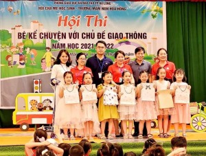 Trường Mầm non Hoa Hồng tổ chức Hội thi “Bé kể chuyện với chủ đề giao thông”