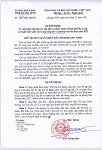 UBND tỉnh Quảng Ninh khen thưởng các tập thế, cá nhân thuộc thành phố Hạ Long có thành tích xuất sắc trong công tác và phong trào thi đua năm 2022