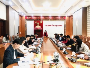Thường trực Thành ủy làm việc với các cơ quan chuyên trách tham mưu giúp việc Thành ủy, MTTQ và các tổ chức chính trị- xã hội, Trung tâm Chính trị thành phố năm 2023