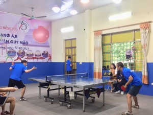 Phường Hồng Hà tổ chức giải bóng bàn hạng A, B