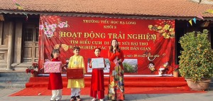 Trường Tiểu học Hạ Long sôi nổi hoạt động trải nghiệm Tìm hiểu Cụm Di tích Núi Bài thơ 