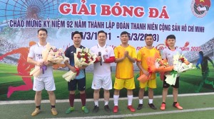 Đoàn Thanh niên cơ quan UBND TP Hạ Long tổ chức giải bóng đá chào mừng 92 năm ngày thành lập Đoàn thanh niên Cộng sản Hồ Chí Minh.