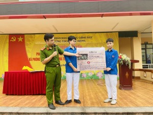 Phường Giếng Đáy tuyên truyền về phòng, chống tác hại ma túy, thuốc lá điện tử và phòng chống xâm hại trẻ em, tai nạn đuối nước