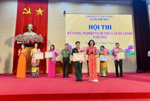 Cụm thi số 5, Thành ủy Hạ Long: Hội thi kỹ năng, nghiệp vụ Bí thư cấp ủy cơ sở năm 2023