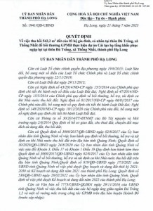 Quyết định thu hồi đất của 3 hộ dân gia đình, cá nhân tại thôn Đá Trắng, xã Thống Nhất để bồi thường GPMB thực hiện dự án Cải tạo hạ tầng khắc phục ngập lụt tại thôn Đá Trắng xã Thống Nhất