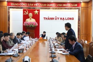 Thường trực Thành ủy nghe và cho ý kiến vào một số nội dung quan trọng