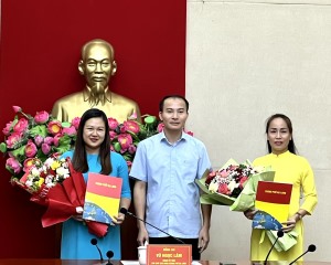 Bổ nhiệm công chức lãnh đạo quản lý Trường THCS Cao Xanh và trường THCS Sơn Dương