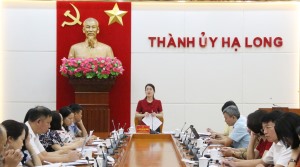 Tổ công tác số 4 nghe báo cáo tiến độ chuẩn bị tổ chức Đại hội Đảng bộ các cấp