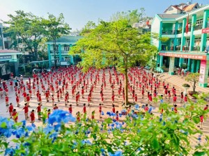 Phong trào trồng và chăm sóc hoa và cây xanh của cán bộ, giáo viên và nhân viên trường tiểu học Hà Lầm