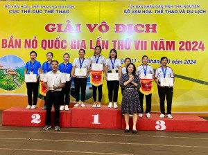 Thành phố Hạ Long có 2 vận động viên giành huy chương vàng giải vô địch bắn nỏ Quốc gia lần thứ VII, năm 2024