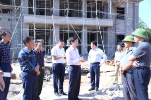 Đồng chí Bí thư Thành ủy kiểm tra tiến độ xây dựng các nhà văn hóa
