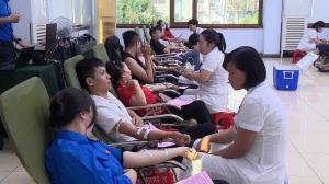 Chương trình HMTN, tôn vinh các tập thể, cá nhân hiến máu tiêu biểu cấp thành phố năm 2024.