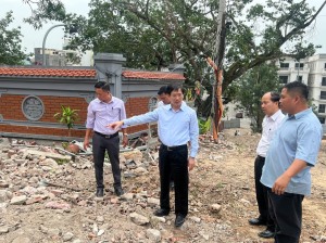 Tập trung đẩy nhanh tiến độ Dự án Quảng trường, cây xanh và hạ tầng kỹ thuật khu văn hoá Núi Bài Thơ - Mở rộng, tu bổ tôn tạo đền Đức Ông Trần Quốc Nghiễn