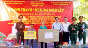 Hạ Long khánh thành, bàn giao “Nhà Đồng đội”, “Nhà Đại đoàn kết”.