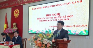 Phường Cao Xanh: tiếp xúc cử tri trước kỳ họp thường lệ cuối năm