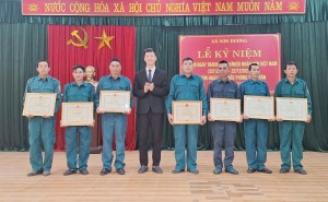 Xã Sơn Dương triển khai nhiệm vụ quốc phòng, quân sự địa phương năm 2024.