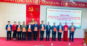 Phường Cao Xanh tổng kết công tác bầu cử và công bố quyết định Khu trưởng khu phố nhiệm kỳ 2025-2027
