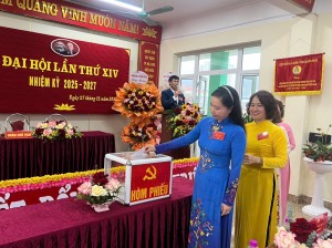 Đại hội lần thứ XIV Chi bộ Trường THCS Trần Quốc Toản