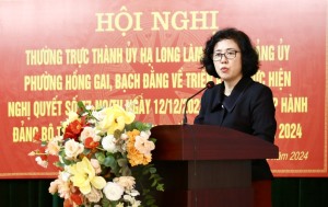 Thường trực Thành ủy làm việc với Đảng ủy các phường Hồng Gai, Bạch Đằng