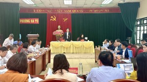 Thường trực Thành ủy làm việc với Đảng ủy phường Hà Tu