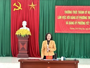 Thường trực Thành ủy làm việc với Đảng ủy các phường Trần Hưng Đạo và Yết Kiêu