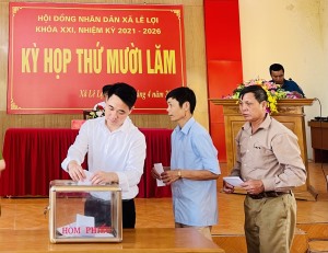 HĐND xã Lê Lợi tổ chức kỳ họp chuyên đề bầu Chủ tịch UBND xã