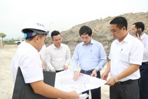Đồng chí Bí thư Thành uỷ kiểm tra tiến độ một số Dự án Tái định cư trên địa bàn Thành phố
