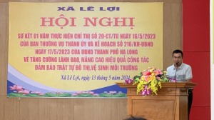 Xã Lê Lợi: Sơ kết  01 năm thực hiện Chỉ thị số 20-CT/TU của BTV Thành ủy