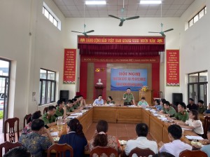 Đoàn khảo sát Công an tỉnh Quảng Ninh làm việc tại xã Lê Lợi
