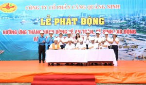 Công ty CP Cảng Quảng Ninh phát động Tháng hành động về AT-VSLĐ