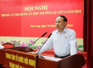 Đồng chí Nguyễn Xuân Ký, Bí thư Tỉnh ủy tiếp xúc cử tri TP Hạ Long