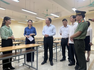 Kiểm tra công tác chuẩn bị cho Kỳ thi tốt nghiệp THPT năm 2024 tại một số điểm thi trên địa bàn TP Hạ Long