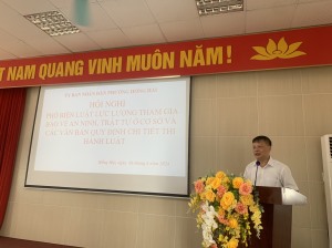 Phường Hồng Hải: Phổ biến Luật lực lượng tham gia bảo vệ an ninh, trật tự ở cơ sở 