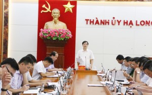 BTV Thành uỷ làm việc với Đảng bộ Ban quản lý Vịnh về tình hình triển khai nhiệm vụ 8 tháng đầu năm 2024