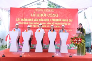 Khởi công xây dựng nhà văn hóa khu phố 1 phường Hồng Gai