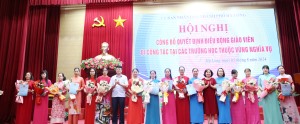 Hội nghị công bố các Quyết định luân chuyển 65 giáo viên năm 2024