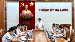 Thường trực Thành ủy nghe về tình hình tiếp nhận, giải quyết đơn của các hộ dân tại tổ 6, khu 3B, phường Giếng Đáy