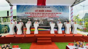 Khởi công dự án Xây dựng hạ tầng kỹ thuật khu Bệnh viện đa khoa tỉnh và các cơ sở y tế, giáo dục chất lượng cao tại khu vực Nam Cầu Trắng