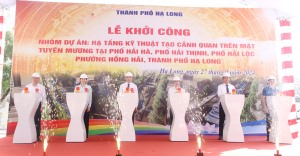 Khởi công nhóm dự án hạ tầng kỹ thuật tạo cảnh quan trên mặt tuyến mương tại phố Hải Hà, phố Hải Thịnh, phố Hải Lộc, phường Hồng Hải.                                               