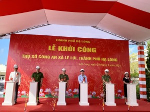 Khởi công xây dựng trụ sở công an xã Lê Lợi